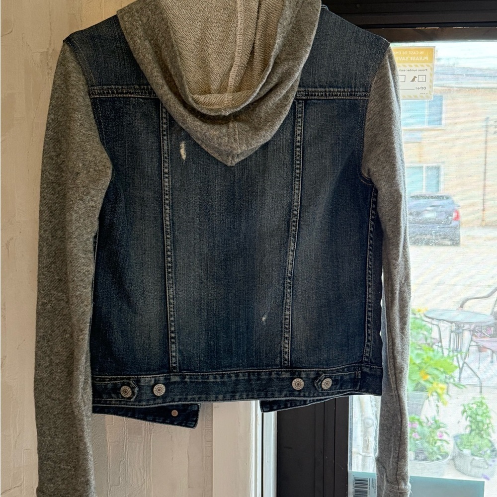 Express Denim Jacket with Gray Accents‎ - Picture 2 of 5